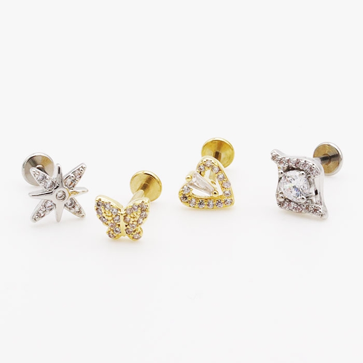 ボディピアス16G 18G ラブレットスタッド | ピアス専門店HOMESLICEPRODUCTIONS | 詳細画像10 