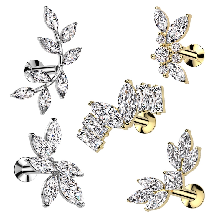 ボディピアス16G 18G ラブレットスタッド | ピアス専門店HOMESLICEPRODUCTIONS | 詳細画像1 