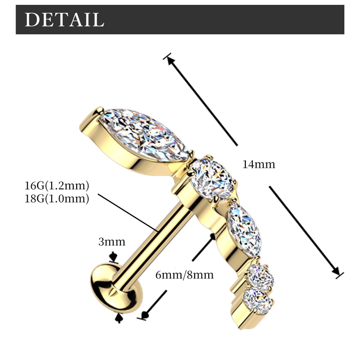 ボディピアス 16G 18G | ピアス専門店HOMESLICEPRODUCTIONS | 詳細画像15