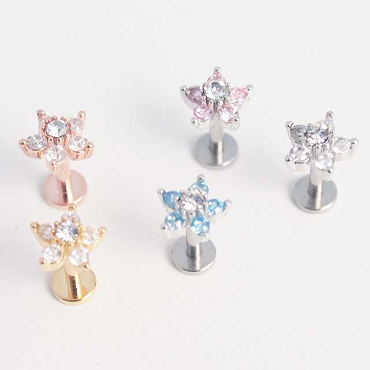 ボディピアス 6CZフラワートップ インターナル | ピアス専門店HOMESLICEPRODUCTIONS | 詳細画像11 