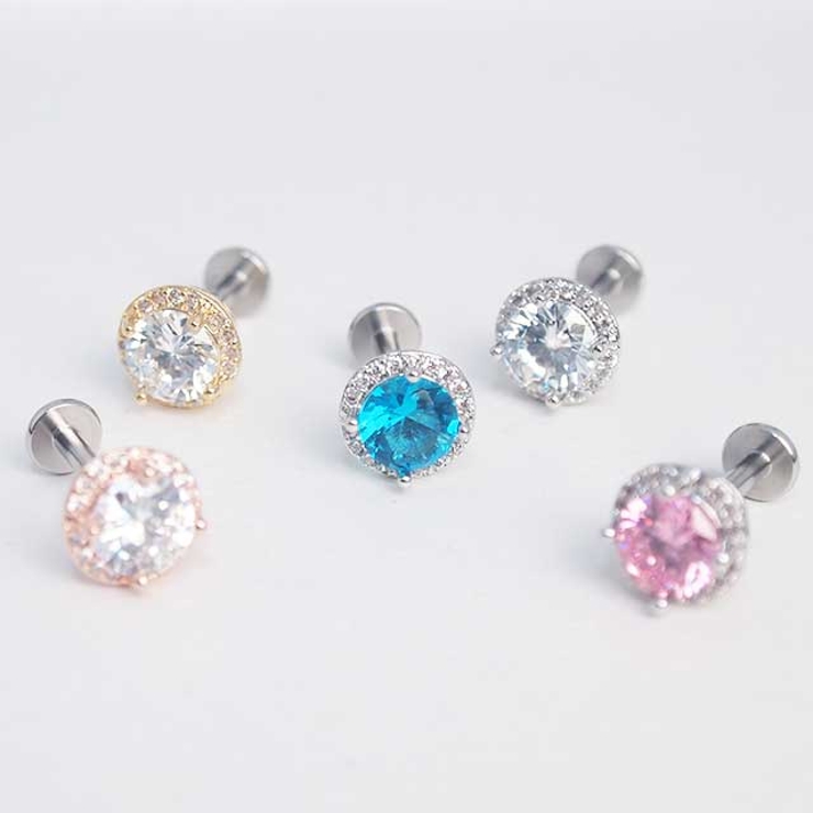 ボディピアス ラウンドプロングCZ インターナル | ピアス専門店HOMESLICEPRODUCTIONS | 詳細画像14 