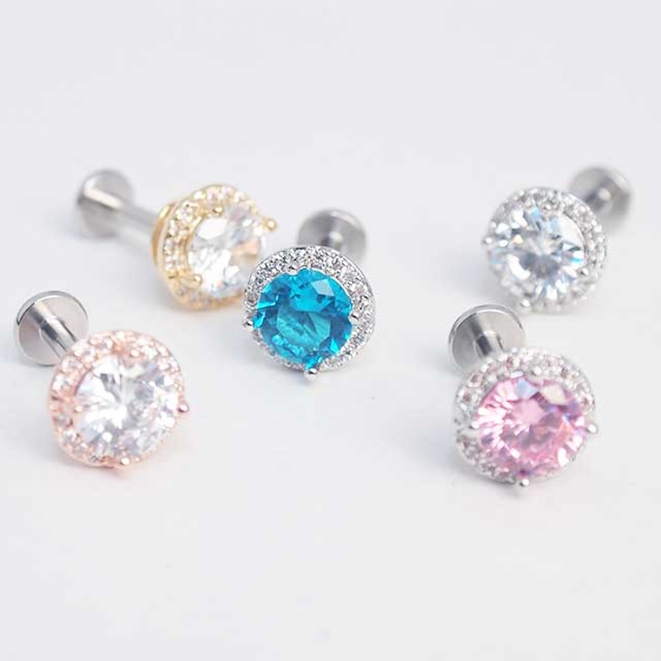 ボディピアス ラウンドプロングCZ インターナル | ピアス専門店HOMESLICEPRODUCTIONS | 詳細画像11 