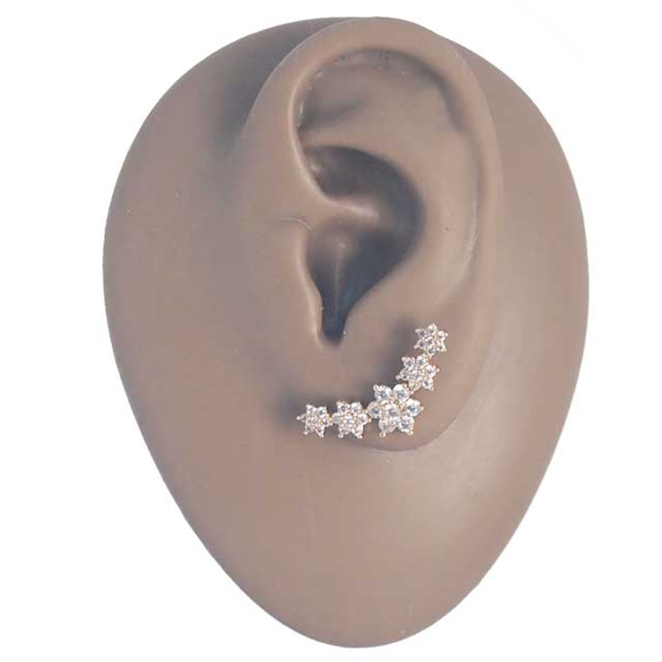 316Lサージカルステンレス 5ダブルティアード CZフラワー | ピアス専門店HOMESLICEPRODUCTIONS | 詳細画像11 