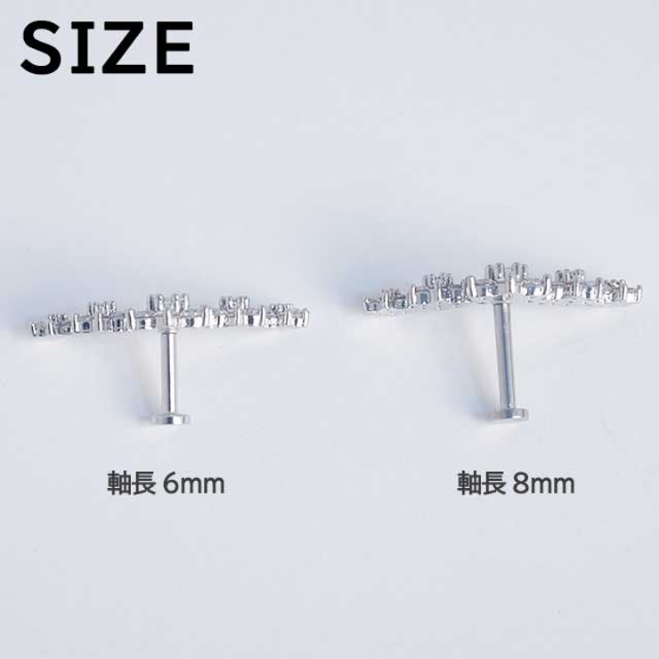 316Lサージカルステンレス 5ダブルティアード CZフラワー | ピアス専門店HOMESLICEPRODUCTIONS | 詳細画像3 