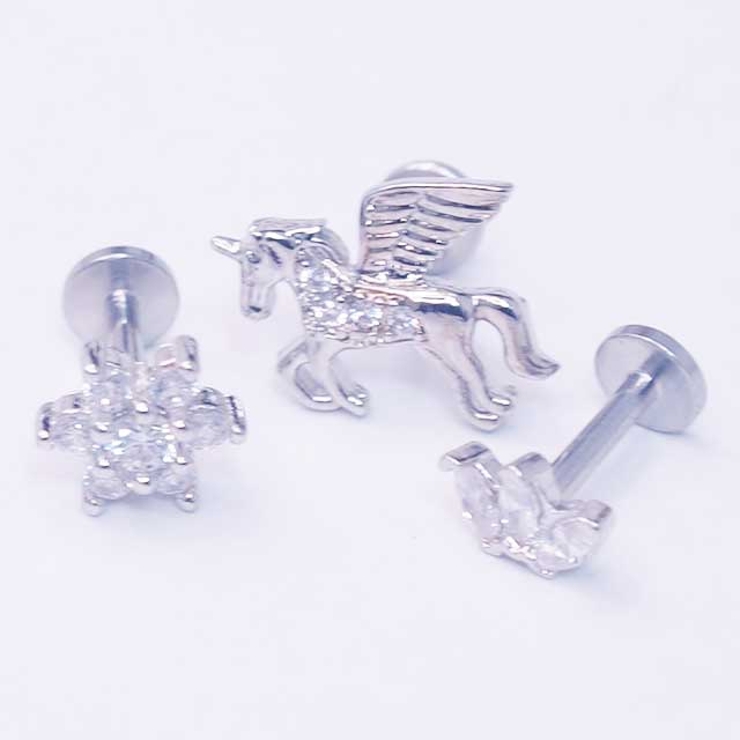 ボディピアス CZトップ ユニコーン | ピアス専門店HOMESLICEPRODUCTIONS | 詳細画像6 