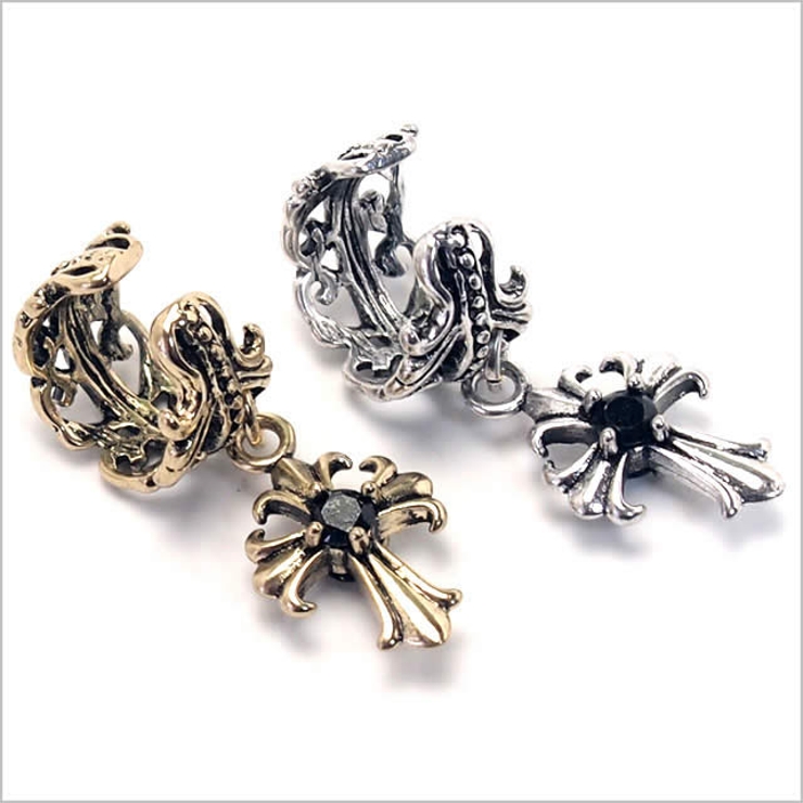 イヤーカフ セルティックハートウィズブラックCZクロスチャーム イヤーカフ | ピアス専門店HOMESLICEPRODUCTIONS | 詳細画像4 