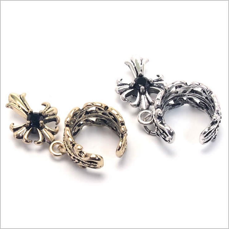 イヤーカフ セルティックハートウィズブラックCZクロスチャーム イヤーカフ | ピアス専門店HOMESLICEPRODUCTIONS | 詳細画像5 