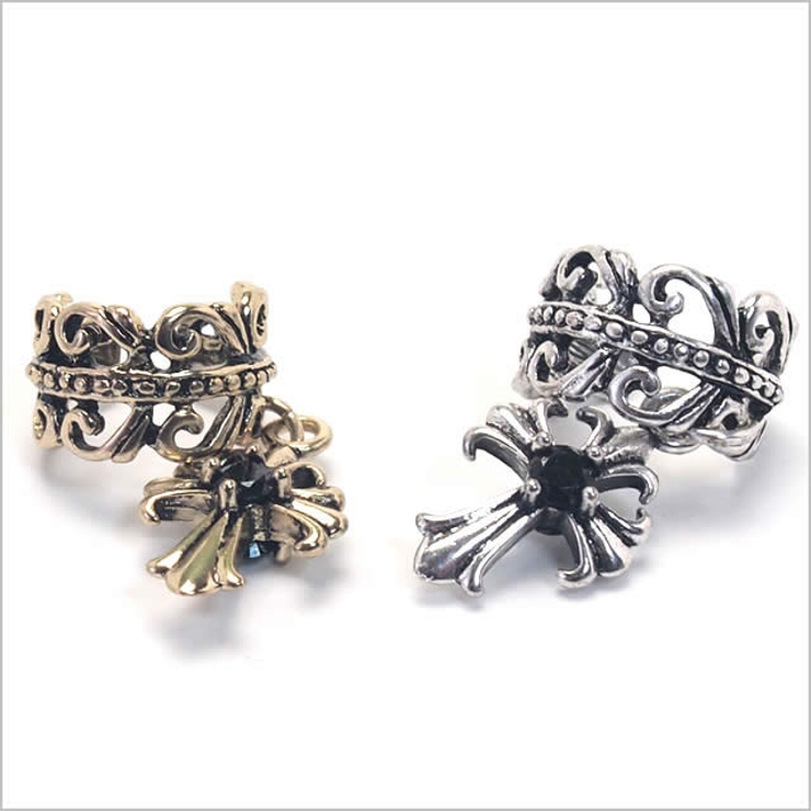 イヤーカフ セルティックハートウィズブラックCZクロスチャーム イヤーカフ | ピアス専門店HOMESLICEPRODUCTIONS | 詳細画像6 