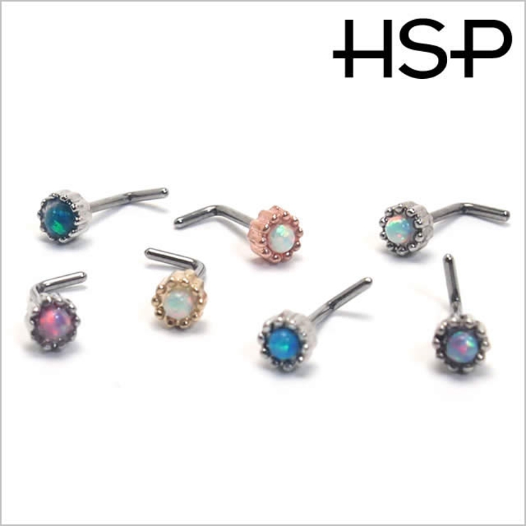 鼻ピアス 20G オパールセンターラウンドトップ | ピアス専門店HOMESLICEPRODUCTIONS | 詳細画像2 