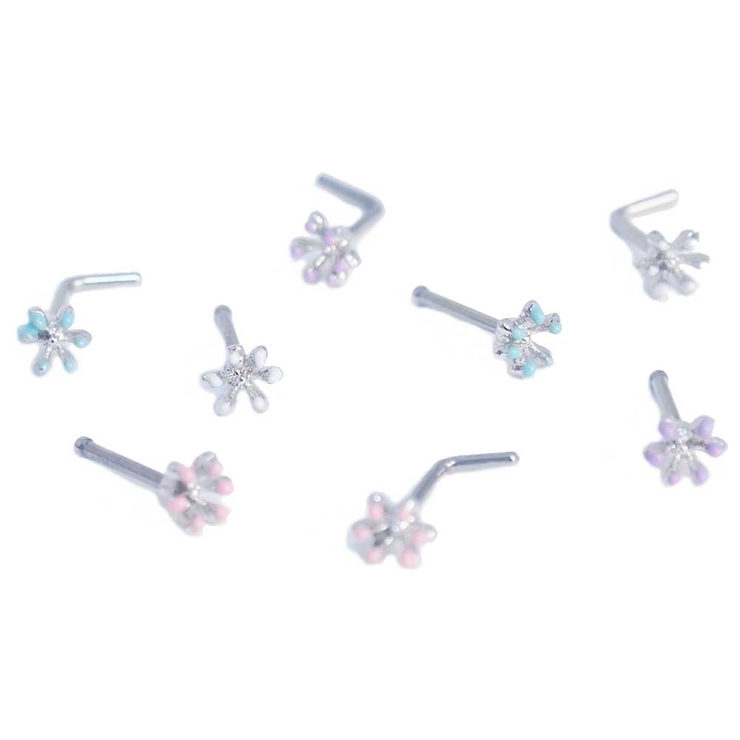鼻ピアス エナメルフラワー ノーズピン | ピアス専門店HOMESLICEPRODUCTIONS | 詳細画像1 