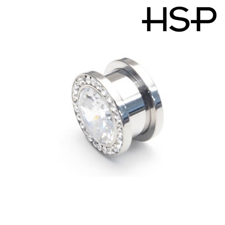 ラウンドジュエル＆CZフレッシュトンネル 14mm【ボディピアス ボディーピアス | ピアス専門店HOMESLICEPRODUCTIONS | 詳細画像2 