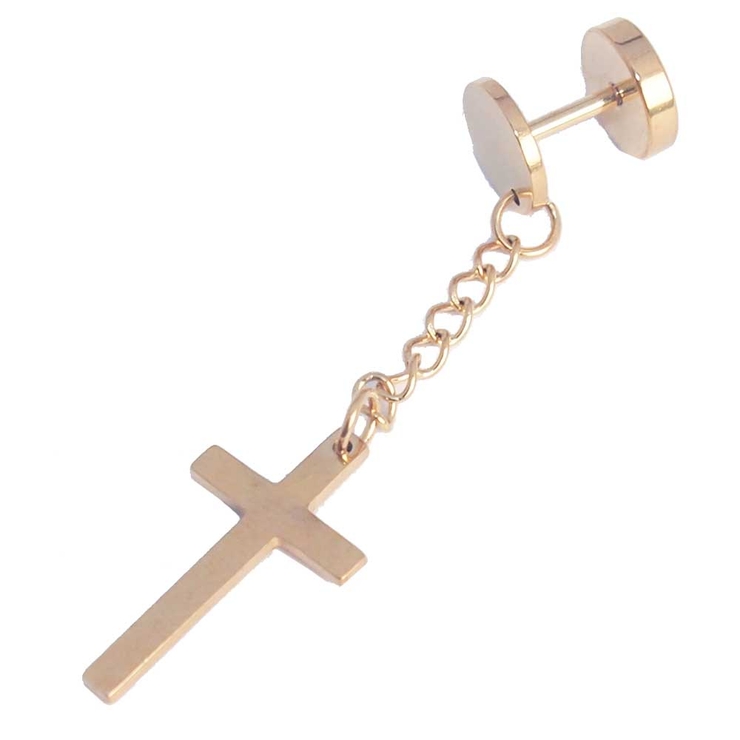 ゴールド | ボディピアス 16G クロス | ピアス専門店HOMESLICEPRODUCTIONS