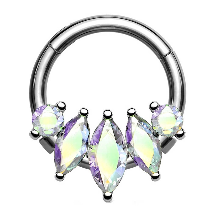 シルバー×AB | ボディピアス マーキーズ CZ | ピアス専門店HOMESLICEPRODUCTIONS