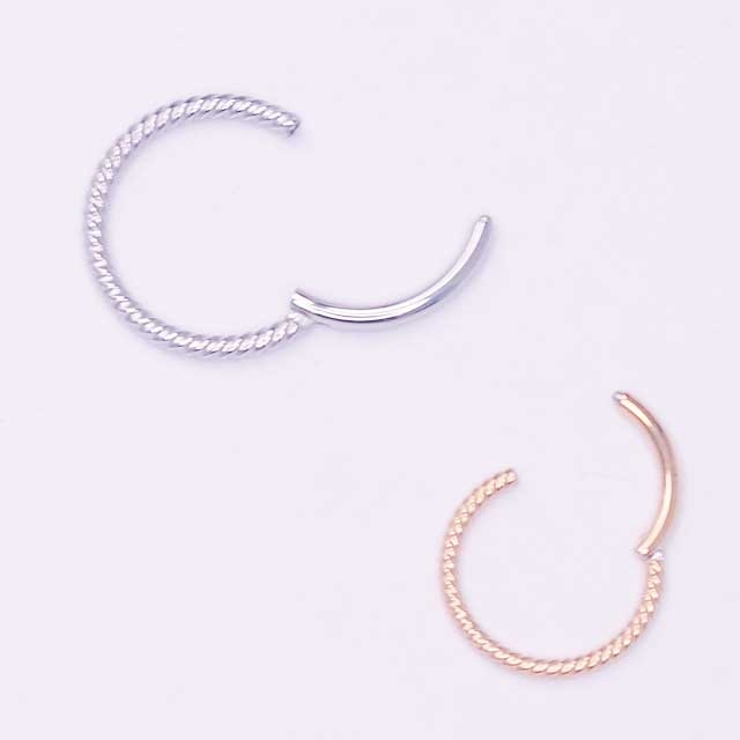 ボディピアス シンプルツイストフープ セグメントリング | ピアス専門店HOMESLICEPRODUCTIONS | 詳細画像5 