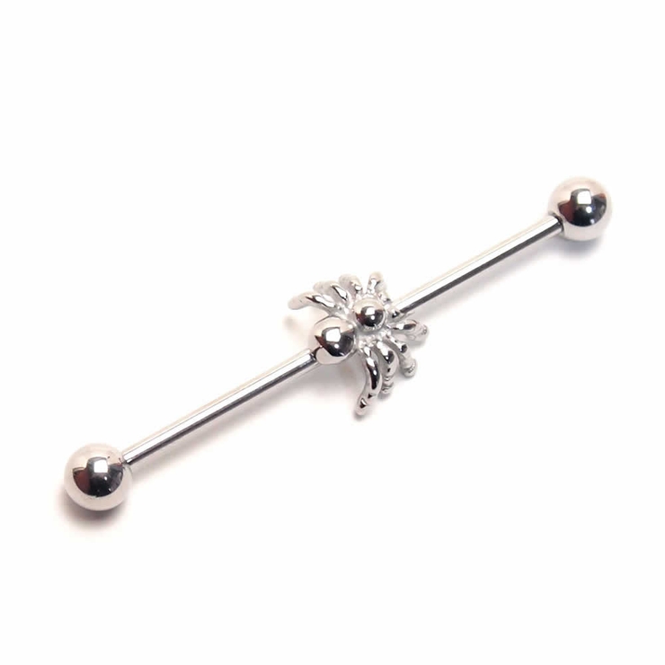 インダストリアル ストレートバーベルスパイダー 蜘蛛 | ピアス専門店HOMESLICEPRODUCTIONS | 詳細画像1 