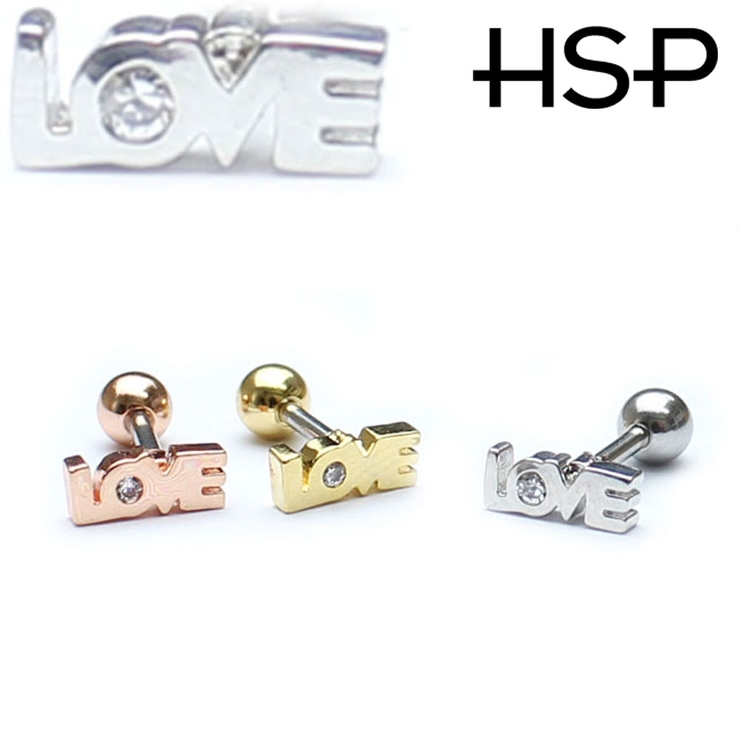 1ジュエルシンプルLOVEミニロゴストレートバーベル16G【ボディピアス ボディ… | ピアス専門店HOMESLICEPRODUCTIONS | 詳細画像2 