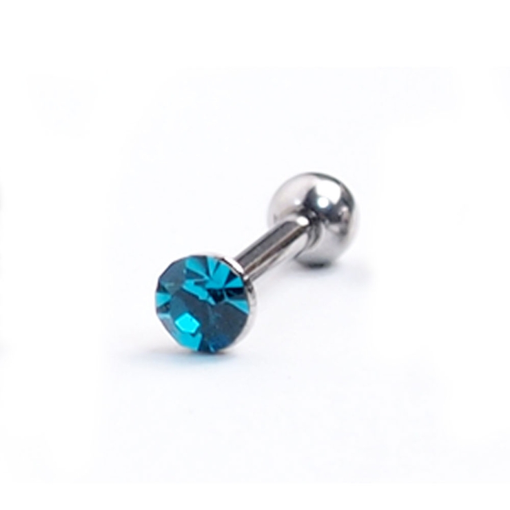 リアル クリスタルガラス 3mmラウンドジュエルストレートバーベル 2mm アクセサリー