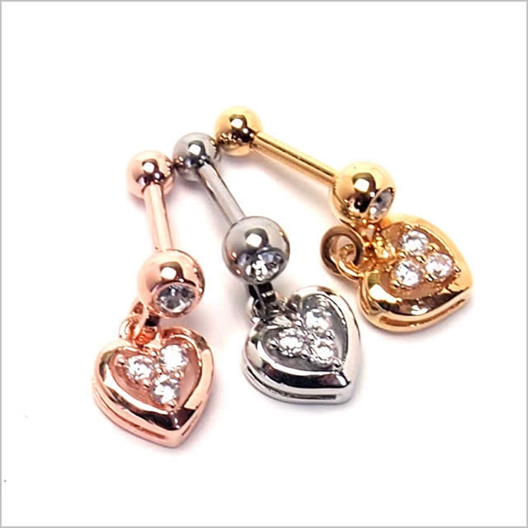 ボディピアス 16G CZフィールドハートダングル | ピアス専門店HOMESLICEPRODUCTIONS | 詳細画像7 