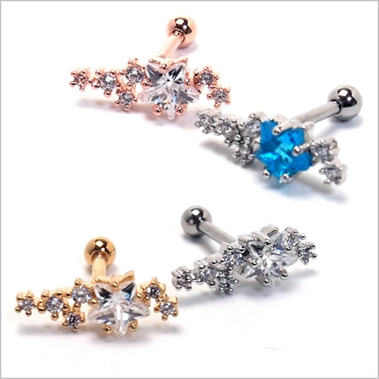ボディピアス 16G CZラインクラスタースター | ピアス専門店HOMESLICEPRODUCTIONS | 詳細画像7 