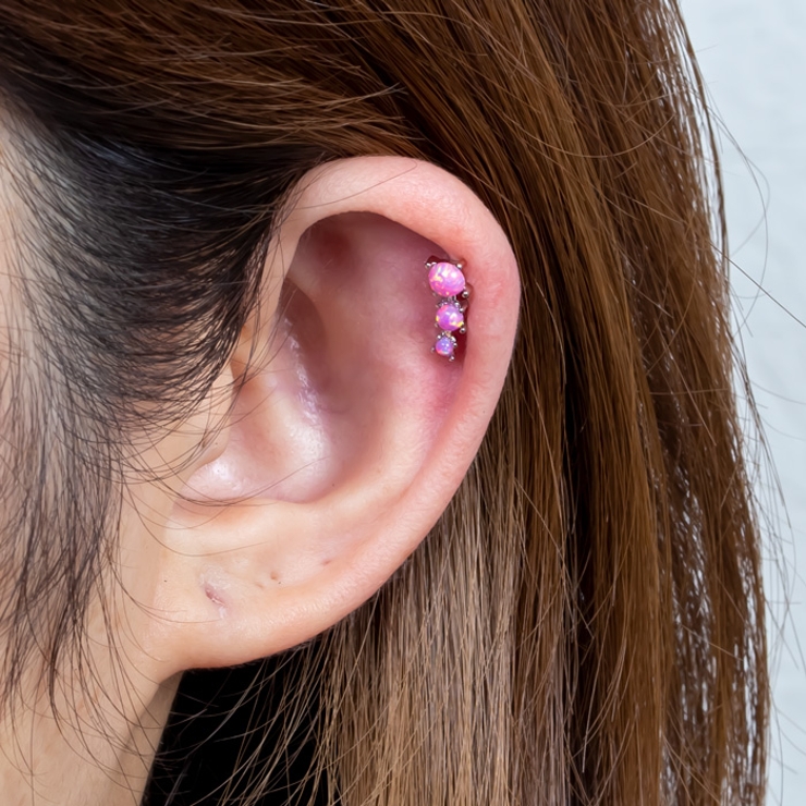 トリプルオパール ストレートバーベル 16G | ピアス専門店HOMESLICEPRODUCTIONS | 詳細画像12 