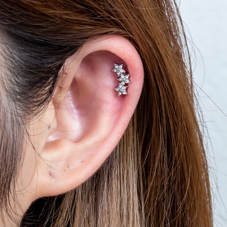 ボディピアス トリプル5クリスタルフラワー ストレートバーベル | ピアス専門店HOMESLICEPRODUCTIONS | 詳細画像11 