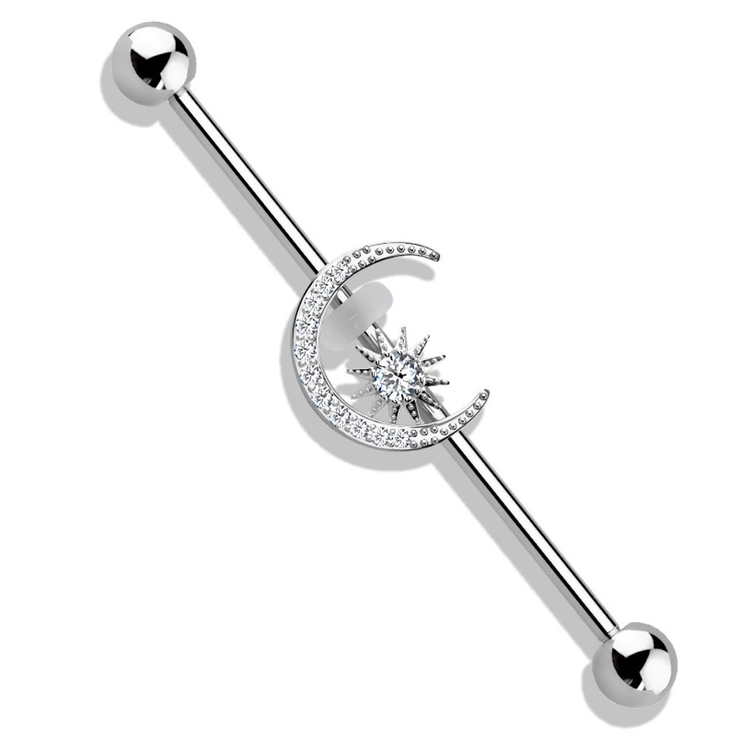 シルバー | ボディピアス インダストリアル CZパヴェ | ピアス専門店HOMESLICEPRODUCTIONS