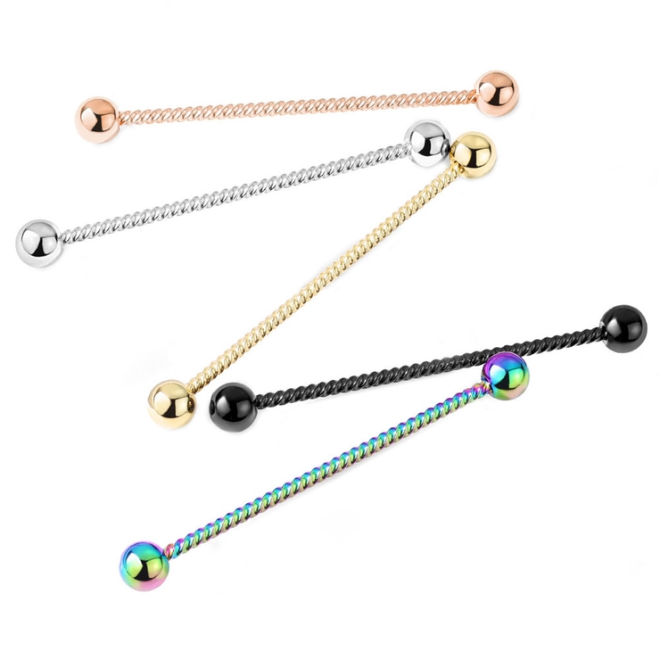 ボディピアス インダストリアル ツイストロープ | ピアス専門店HOMESLICEPRODUCTIONS | 詳細画像1 