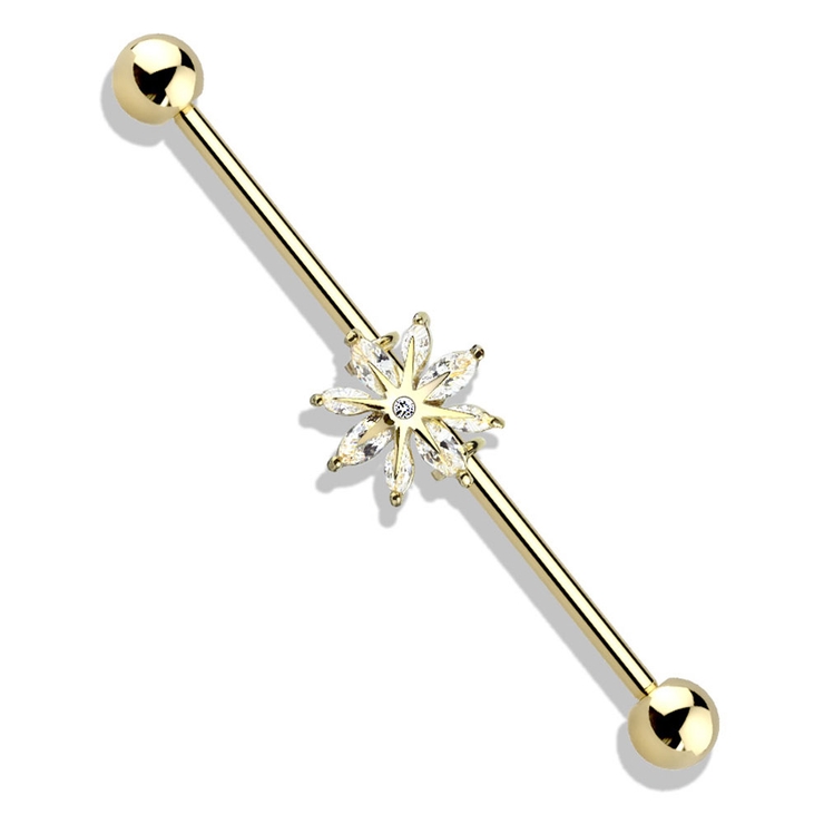 ゴールド | ボディピアス インダストリアル CZマーキーズ | ピアス専門店HOMESLICEPRODUCTIONS