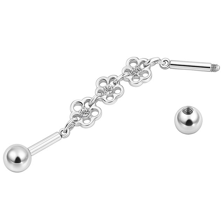 ボディピアス インダストリアル トリプルクリスタル | ピアス専門店HOMESLICEPRODUCTIONS | 詳細画像4 