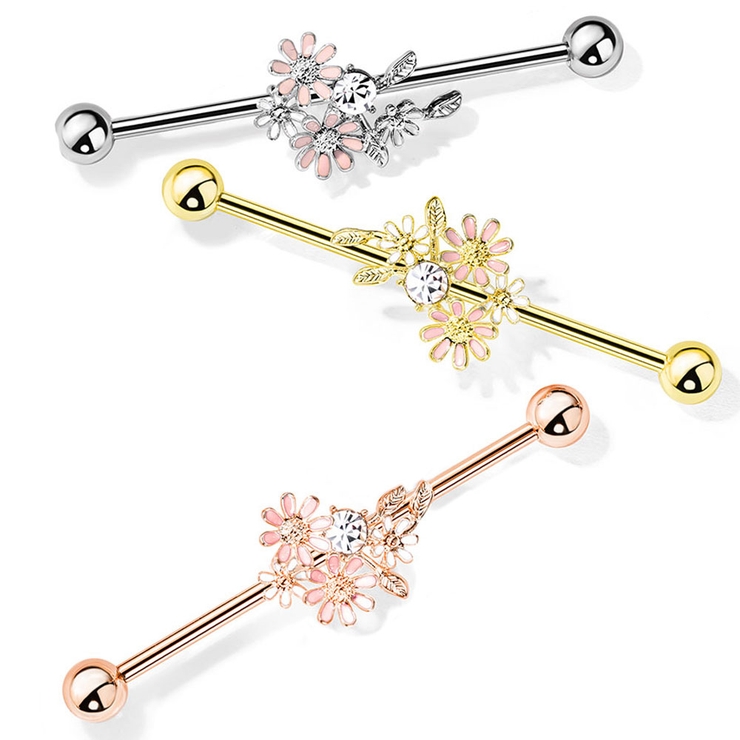 ボディピアス インダストリアル CZ | ピアス専門店HOMESLICEPRODUCTIONS | 詳細画像1 