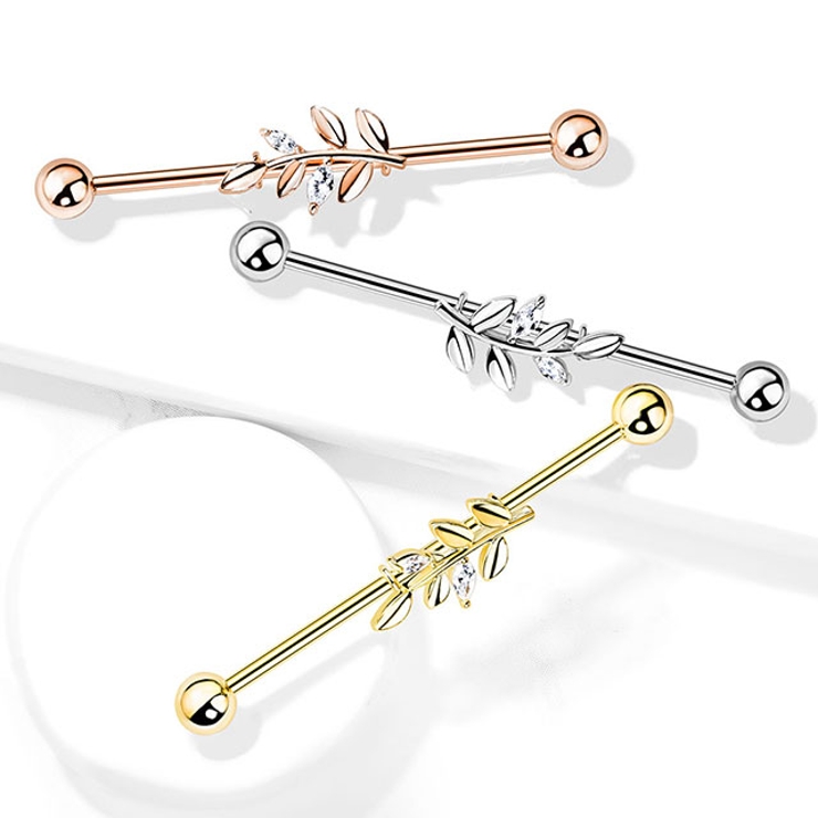 ボディピアス インダストリアル CZ[品番：PW000004913]｜ピアス