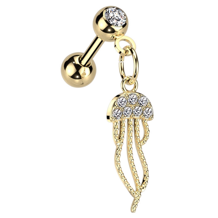 ゴールド | ストレートバーベル 16G ボディピアス | ピアス専門店HOMESLICEPRODUCTIONS