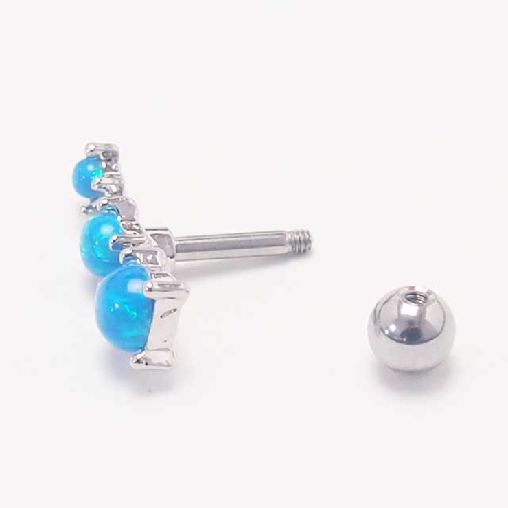 トリプルオパール ストレートバーベル 16G | ピアス専門店HOMESLICEPRODUCTIONS | 詳細画像6 