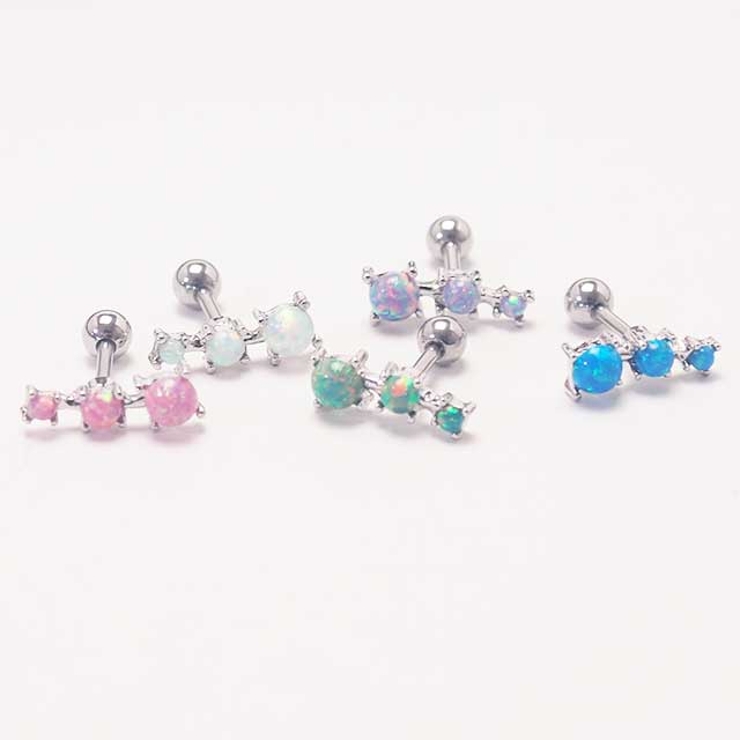 トリプルオパール ストレートバーベル 16G | ピアス専門店HOMESLICEPRODUCTIONS | 詳細画像7 
