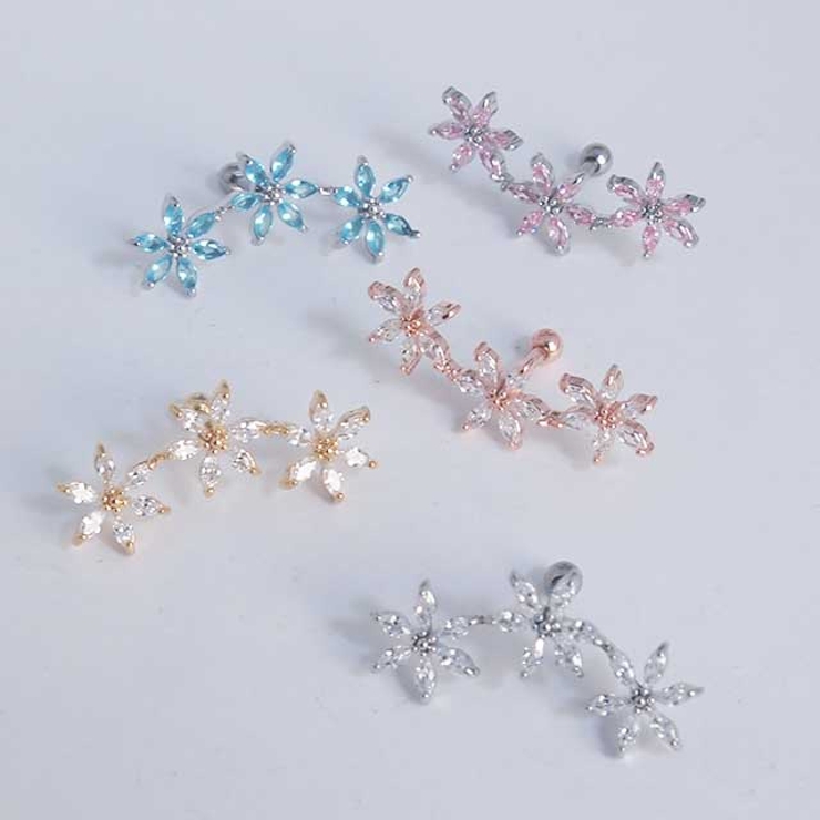 ボディピアス 3マーキーズ CZフラワージュエル | ピアス専門店HOMESLICEPRODUCTIONS | 詳細画像10 