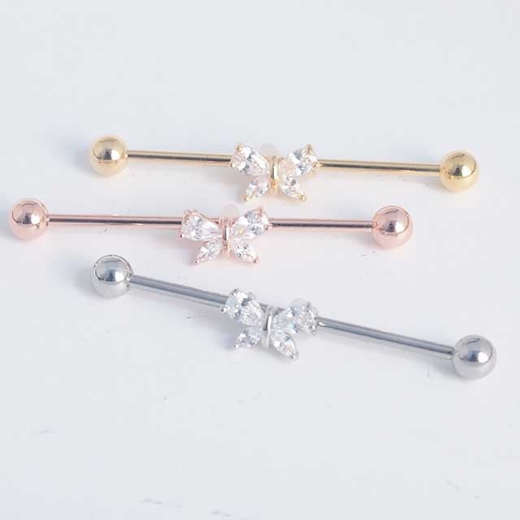 ボディピアス インダストリアル 10個セット ボディピアス 14G インダストリアル[品番：PW000004456]｜ピアス