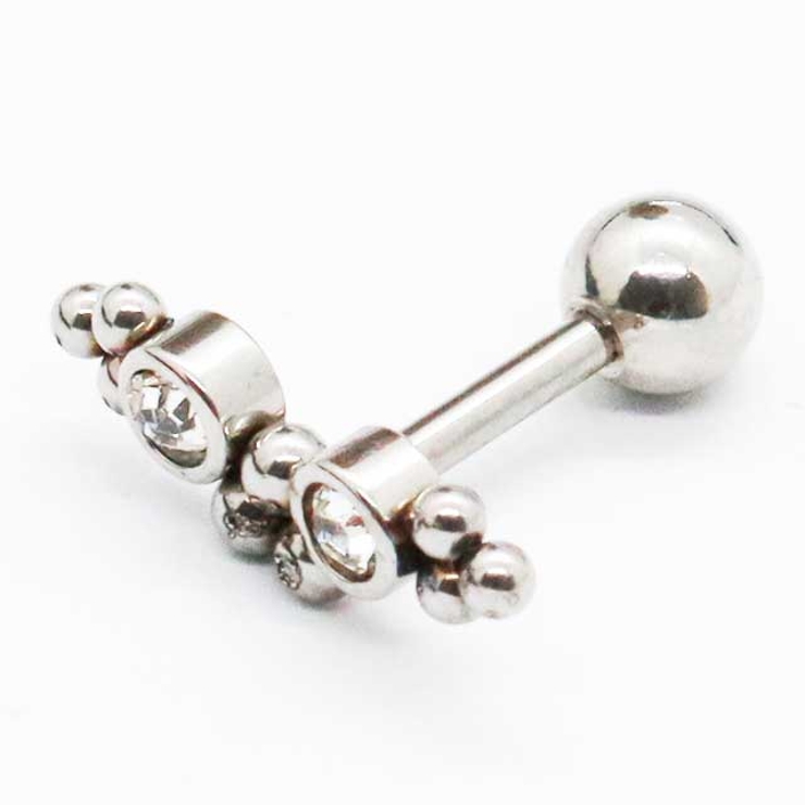 ボディピアス CZ 2ジュエル＆ボールクラスター | ピアス専門店HOMESLICEPRODUCTIONS | 詳細画像4 