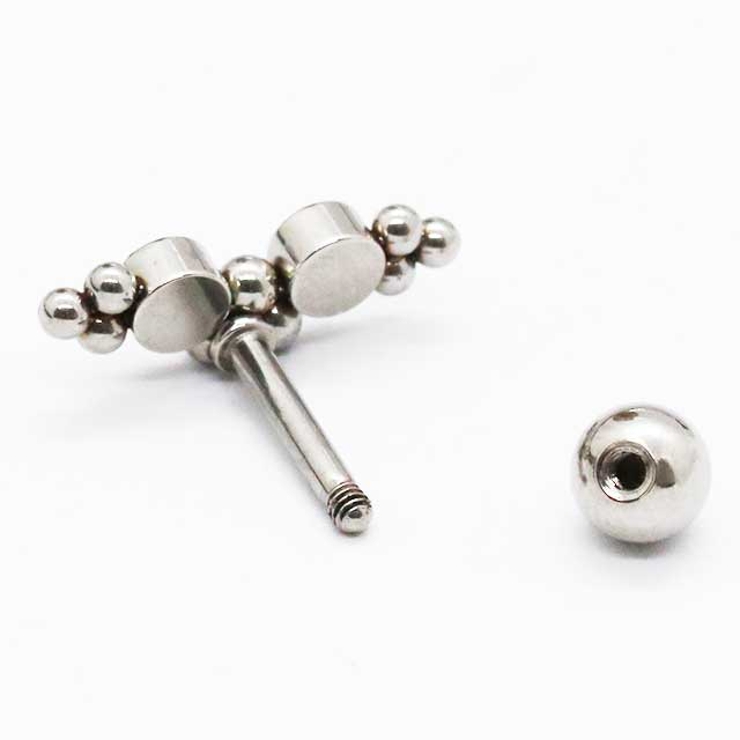 ボディピアス CZ 2ジュエル＆ボールクラスター | ピアス専門店HOMESLICEPRODUCTIONS | 詳細画像6 