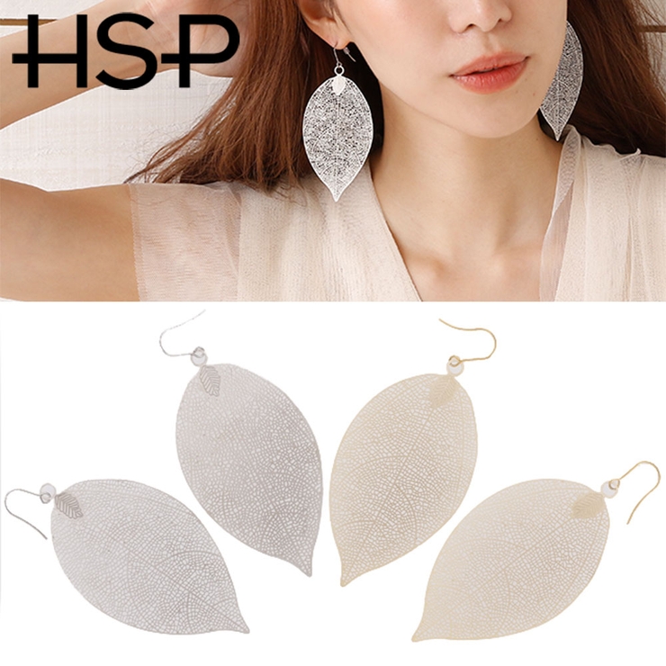 ピアス サージカルステンレス 透かしリーフプレート | ピアス専門店HOMESLICEPRODUCTIONS | 詳細画像1 