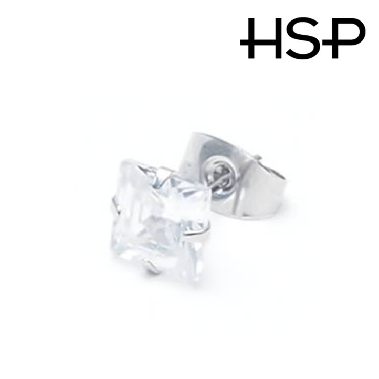 316Lサージカルステンレス スクエアジュエルピアス 6mm | ピアス専門店HOMESLICEPRODUCTIONS | 詳細画像2 