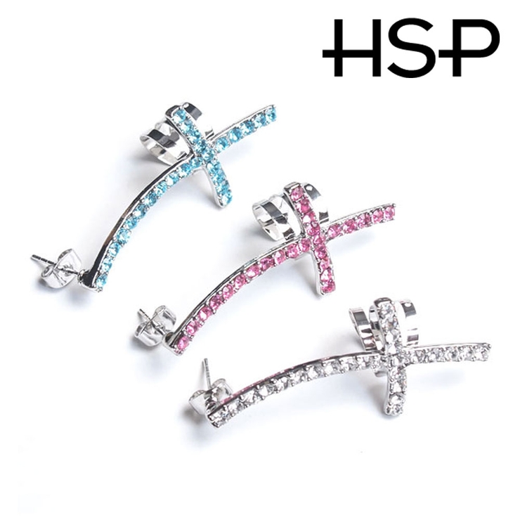 ジュエルクロスピアス 1個売り 【ステンレスピアス | ピアス専門店HOMESLICEPRODUCTIONS | 詳細画像2 