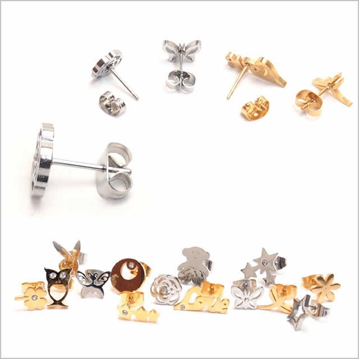 316Lサージカルステンレス バラエティチャームピアス 1ペア【シルバー | ピアス専門店HOMESLICEPRODUCTIONS | 詳細画像4 