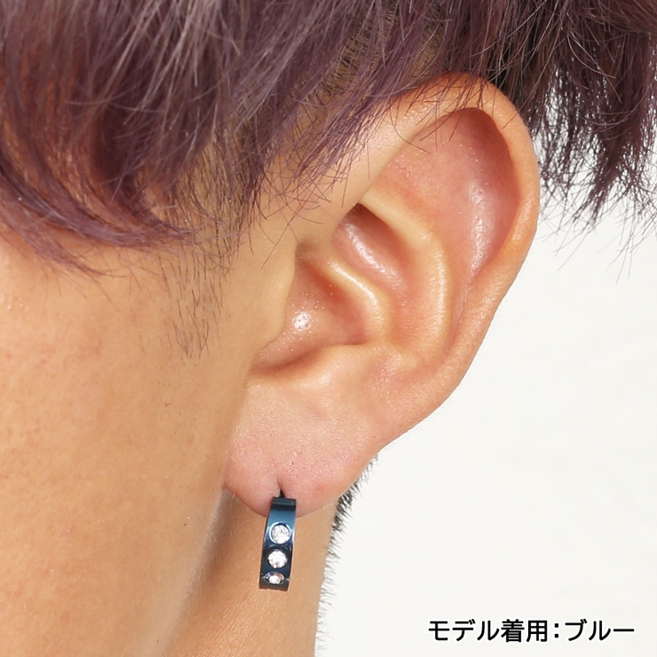 ピアス トリプルCZ フープピアス | ピアス専門店HOMESLICEPRODUCTIONS | 詳細画像10 