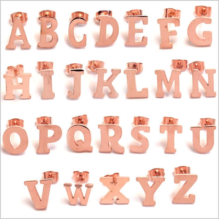 ピアス 316Lサージカルステンレス アルファベット | ピアス専門店HOMESLICEPRODUCTIONS | 詳細画像4 