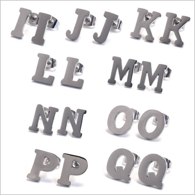 ピアス 316Lサージカルステンレス アルファベット | ピアス専門店HOMESLICEPRODUCTIONS | 詳細画像6 
