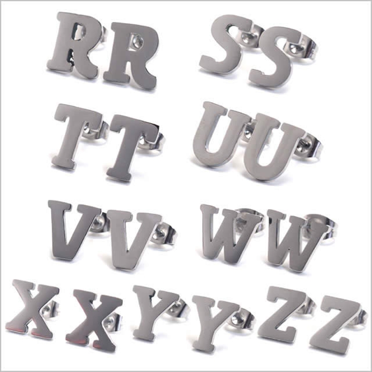 ピアス 316Lサージカルステンレス アルファベット | ピアス専門店HOMESLICEPRODUCTIONS | 詳細画像7 