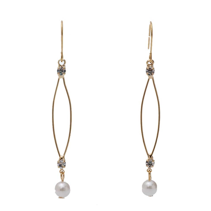 ゴールド | ピアス サージカルステンレス リーフフレーム×フェイクパール | ピアス専門店HOMESLICEPRODUCTIONS