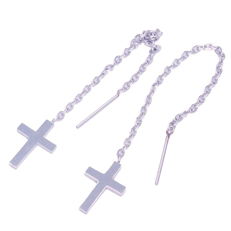 シルバー | ピアス サージカルステンレス クロス＆ポスト | ピアス専門店HOMESLICEPRODUCTIONS