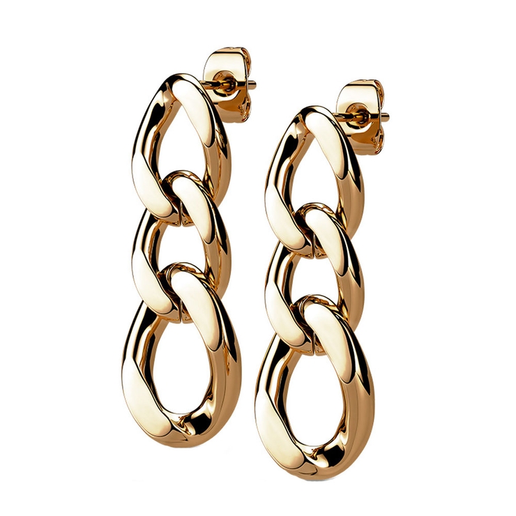 ピンクゴールド | ピアス サージカルステンレス チェーンリンクダングル | ピアス専門店HOMESLICEPRODUCTIONS