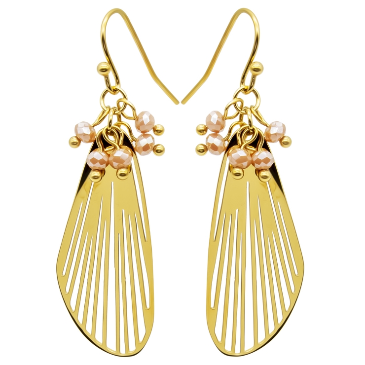 ライトパープル | フックピアス サージカルステンレス 羽 | ピアス専門店HOMESLICEPRODUCTIONS